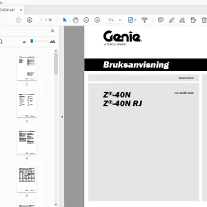 Genie Z-40N Z-40N RJ Bruksanvisning 1307434SW - PDF DOWNLOAD