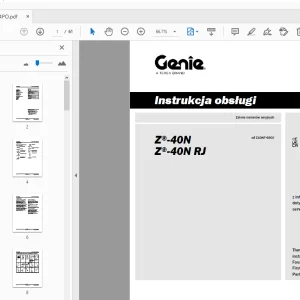 Genie Z-40N Z-40N RJ Instrukcja obsługi 1315874PO - PDF DOWNLOAD