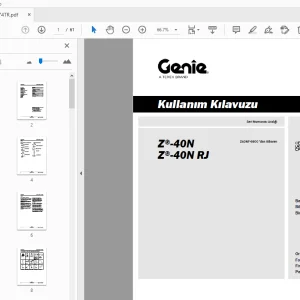 Genie Z-40N Z-40N RJ Kullanım Kılavuzu 1315874TR - PDF DOWNLOAD