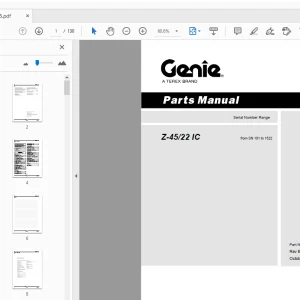 Genie Z-45/22 IC Parts Manual 28145 - PDF DOWNLOAD
