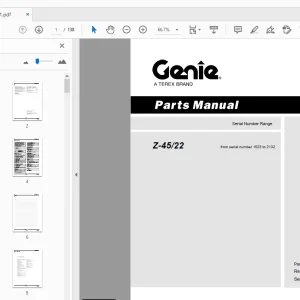 Genie Z-45/22 Parts Manual 32961 - PDF DOWNLOAD