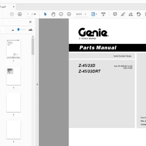 Genie Z-45/22D Z-45/22DRT Parts Manual 23437 - PDF DOWNLOAD