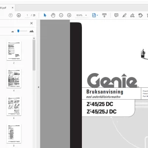 Genie Z-45/25 DC Z-45/25 J DC Bruksanvisning med underhållsinformation - PDF