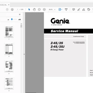 Genie Z-45/25 Z-45/25J Bi-Energy Power Service Manual 237062 - PDF DOWNLOAD