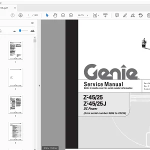 Genie Z-45/25 Z-45/25J DC Power Service Manual 106726 - PDF DOWNLOAD