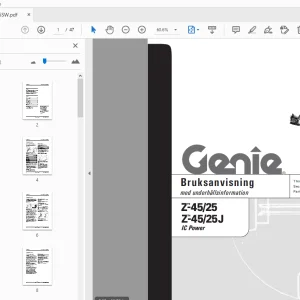 Genie Z-45/25 Z-45/25J IC Power Bruksanvisning med underhållsinformation - PDF