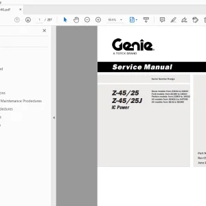 Genie Z-45/25 Z-45/25J IC Power Service Manual 107846 - PDF DOWNLOAD