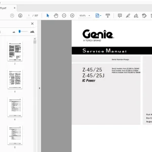 Genie Z-45/25 Z-45/25J IC Power Service Manual 77809 - PDF DOWNLOAD