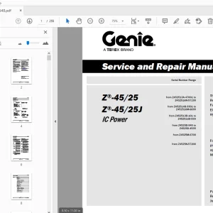 Genie Z-45/25 Z-45/25J IC Power Service & Repair Manual 1268548 - PDF