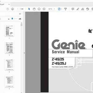 Genie Z-45/25 Z-45/25J Service Manual 52709 - PDF DOWNLOAD