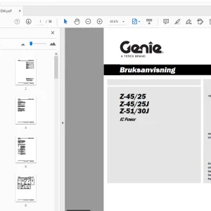 Genie Z-45/25 Z-45/25J Z-51/30J IC Power Bruksanvisning 219413SW - PDF