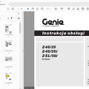 Genie Z-45/25 Z-45/25J Z-51/30J IC Power Instrukcja obsługi 114340PO - PDF