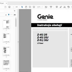 Genie Z-45/25 Z-45/25J Z-51/30J IC Power Instrukcja obsługi 219413PO - PDF