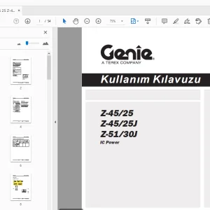 Genie Z-45/25 Z-45/25J Z-51/30J IC Power Kullanım Kılavuzu 114340TR - PDF