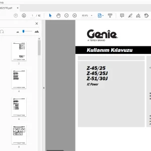 Genie Z-45/25 Z-45/25J Z-51/30J IC Power Kullanım Kılavuzu 1258825TR - PDF