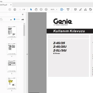 Genie Z-45/25 Z-45/25J Z-51/30J IC Power Kullanım Kılavuzu 133540TR - PDF
