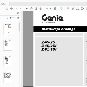 Genie Z-45/25 Z-45/25J Z-51/30J Instrukcja obsługi 1258825PO - PDF