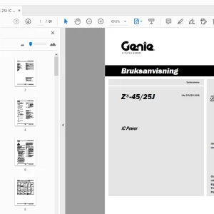 Genie Z-45/25J IC Power Bruksanvisning 1311642SW - PDF DOWNLOAD