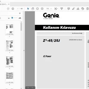 Genie Z-45/25J IC Power Kullanım Kılavuzu 1311642TR - PDF DOWNLOAD