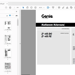 Genie Z-45 DC Z-45 FE Kullanım Kılavuzu 1294784TR - PDF DOWNLOAD