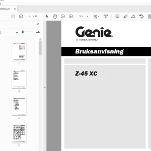 Genie Z-45 XC Bruksanvisning 1268193SW - PDF DOWNLOAD
