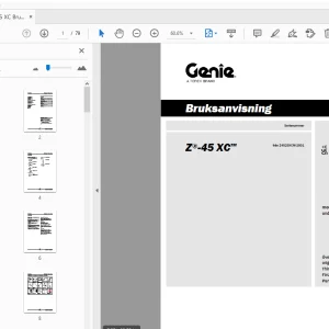 Genie Z-45 XC Bruksanvisning 1313341SW - PDF DOWNLOAD
