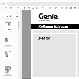 Genie Z-45 XC Kullanım Kılavuzu 1268193TR - PDF DOWNLOAD