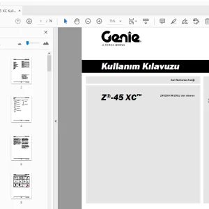 Genie Z-45 XC Kullanım Kılavuzu 1313341TR - PDF DOWNLOAD