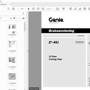 Genie Z-45J DC Power Bi-Energy Power Bruksanvisning 1307436SW - PDF