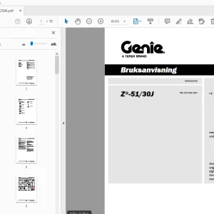 Genie Z-51/30J Bruksanvisning 1305352SW - PDF DOWNLOAD