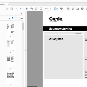 Genie Z-51/30J Bruksanvisning 1316198SW - PDF DOWNLOAD