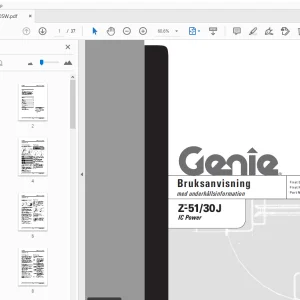 Genie Z-51/30J IC Power Bruksanvisning med underhållsinformation 97900SW - PDF