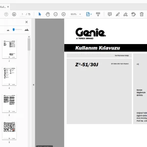 Genie Z-51/30J Kullanım Kılavuzu  1305352TR - PDF DOWNLOAD