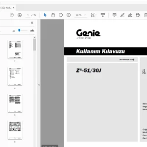 Genie Z-51/30J Kullanım Kılavuzu 1316198TR - PDF DOWNLOAD