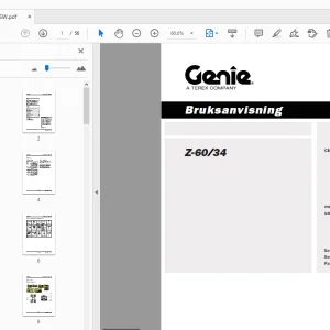 Genie Z-60/34 Bruksanvisning 133083SW - PDF DOWNLOAD