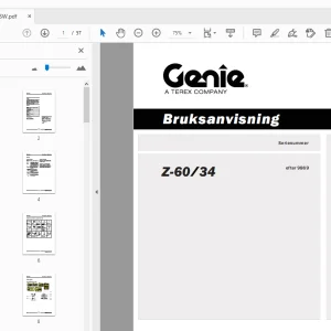 Genie Z-60/34 Bruksanvisning 133542SW - PDF DOWNLOAD