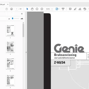 Genie Z-60/34 Bruksanvisning med underhållsinformation - PDF DOWNLOAD