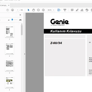 Genie Z-60/34 Kullanım Kılavuzu 133083TR - PDF DOWNLOAD