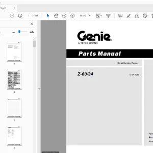 Genie Z-60/34 Parts Manual 30103 - PDF DOWNLOAD