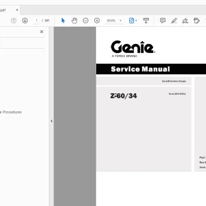 Genie Z-60/34 Service Manual 75861 - PDF DOWNLOAD