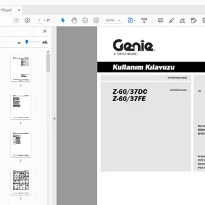 Genie Z-60/37DC Z-60/37FE Kullanım Kılavuzu 1270491TR - PDF DOWNLOAD