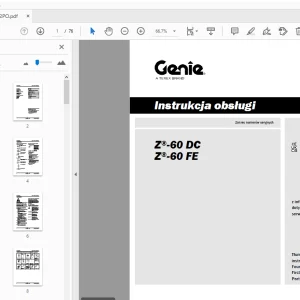 Genie Z-60 DC Z-60 FE Instrukcja obsługi 1315862PO - PDF DOWNLOAD