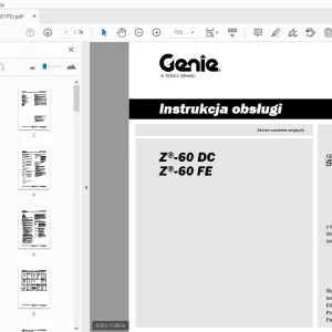 Genie Z-60 DC Z-60 FE Instrukcja obsługi 1318181PO - PDF DOWNLOAD