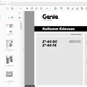 Genie Z-60 DC Z-60 FE Kullanım Kılavuzu 1312306TR - PDF DOWNLOAD