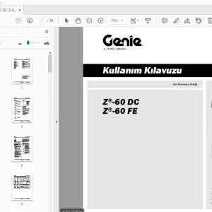 Genie Z-60 DC Z-60 FE Kullanım Kılavuzu 1315862TR - PDF DOWNLOAD