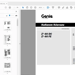 Genie Z-60 DC Z-60 FE Kullanım Kılavuzu 1318181TR - PDF DOWNLOAD