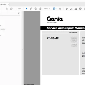 Genie Z-62/40 Service & Repair Manual 1268555 - PDF DOWNLOAD