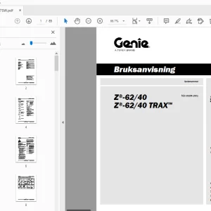 Genie Z-62/40 Z-62/40 TRAX Bruksanvisning 1304187SW - PDF DOWNLOAD