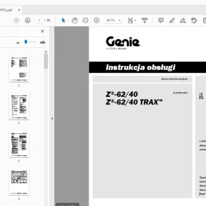 Genie Z-62/40 Z-62/40 TRAX Instrukcja obsługi 1304187PO - PDF DOWNLOAD