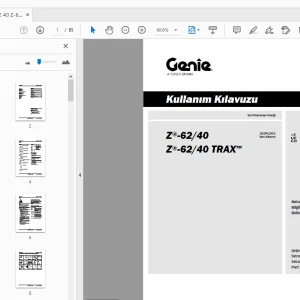 Genie Z-62/40 Z-62/40 TRAX Kullanım Kılavuzu 1304187TR - PDF DOWNLOAD
